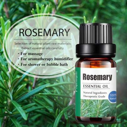 1 botella de Aceite Esencial de Romero KANHO de 10ml 0.33fl.Oz, ingredientes naturales, selección de materias primas vegetales naturales, agrega fragancia para difusores, humidificadores, regalo para amigos KH-001