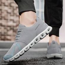 Men's Plus-Size Breathable Mesh Casual Outdoor Sneakers - 灰色 - 查看 5