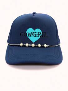 1 件西部绿松石牛仔女孩帽链，Howdy Giddy Up 牛仔女孩风格卡车帽链