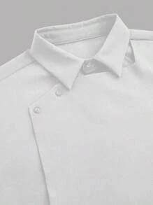 2pcs/Set Men's White Dashiki Set, Unique Patchwork Design, Button-Down Collar Long Sleeve Shirt And Elastic Waist Pants, African Style Casual Outfit, Suitable For Street Style, Party, Date, Wedding And Cultural Events