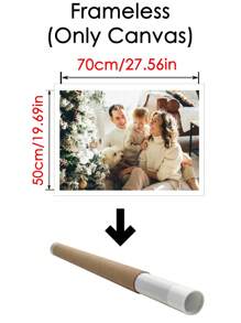 1Pc Custom Picture Print On Canvas With DIY Frame,Suitable For Wall Decoration Wedding Or Home Decor Gift For Friends And Family Customize Pictures Of People Scenery Lovely Pets And Daily Life. Anniversary Of Friends, Valentine's Day, Mother's Day, Birthday, Children's Day, Unique Ideal Gifts For Her Boyfriend,Girlfriend For Valentine's Day,For Anniversaries,For Weddings Living Room,Home