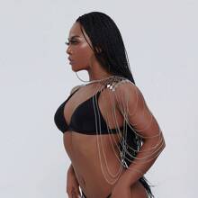 New European & American Cross-Border Exaggerated Metallic Sheet Tassel Body Chain - View 3