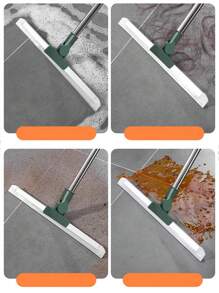 1/2pcs Floor And Wall Wipers Squeegee Broom Floor Scraper Shower Squeegee For Tile Shower Walls Floor Wiper Squeegee Floor Bathroom Squeegee For Shower Kit Stainless Steel Dark Green Bathroom Decor Fall Decor