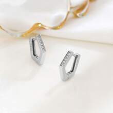 1 Pair Fashion S925 Sterling Silver Clip-On Earrings, Versatile And Personalized Earrings Suitable For Women's Daily Wear