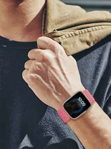Dây đeo co giãn bện đơn tương thích với Apple Watch Ultra 49mm 45mm 44mm 46mm 42mm 41mm 40mm 38mm dành cho nam và nữ, dây đeo cổ tay co giãn bằng nylon mềm mại, dây đeo thay thế tương thích với Ultra 2 3, Series 11/10/9/8/7/6/5/4/3/2/1 SE, thích hợp làm quà tặng cho học sinh trở lại trường. - Hoa hồng đỏ - Xem 8