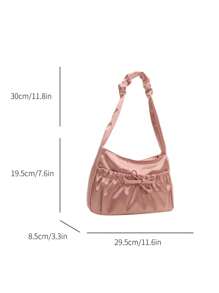1pc New Fashion Korean Gentle Pleated Shoulder Bag Girls All-Match Ins Underarm Bag Pleated Casual Soft Summer Large Capacity Underarm Bag Casual Fashion Shoulder Bag Is Also Suitable For Traveling And Outdoor Shopping Dating Is Also Suitable As A Gift