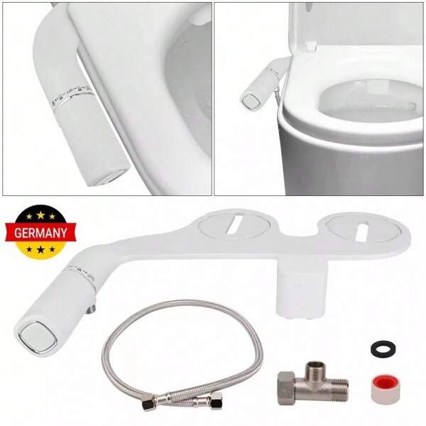 Sour Lemon Bidet-Aufsatz für Toilette, Dusch-WC Intimdusche Handbrause, Wasserdichte und Hygienische Lösung für Sanitäre Reinigung, Einfacher Einbau, Ideal für Komfort und Umweltfreundlichkeit im Badezimmer