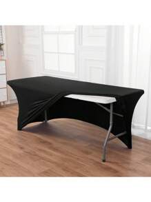 1/2 piezas Mantel de spandex, cubierta de mesa elástica, mantel rectángulo ajustado, cubierta de mesa elástica universal para bodas, banquetes, fiestas y eventos en el patio