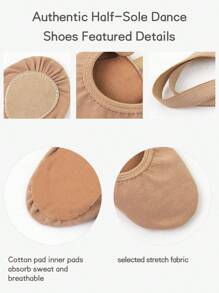 Wuyuan Dance Shoes Canvas Half Sole Ballet DanceHigh Stretch Canvas Fabric Gymnastics Dancing Shoes