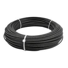 316 Stainless Steel Wire Rope, 150ft Long, 3mm Diameter, Strong, , Rust-Resistant Cable For Indoor/Outdoor Applications, Smooth & Surface - Black and White - View 2