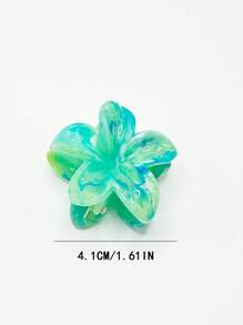 1/6个随机渐变色4.1厘米/1.6英寸三角梅花发夹，2025新款优雅发爪发饰，女士礼物，旅行必备，女士礼品，美发用品，圣诞礼物