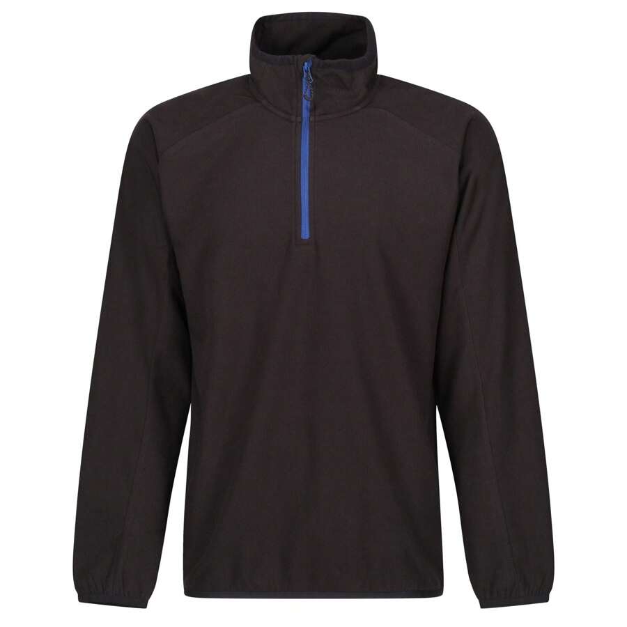 Regatta Mens Navigate Half Zip Fleece (Black/New Royal) - Natural Black - View 1