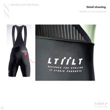 ltiilt 1pc Men's Seamless Bib Shorts, 6H High-Support Cycling Shorts, Moisture Wicking And Compressive, Suitable For Cycling, Mountain Biking & MTB