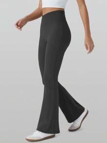 RUNONWHEELS 5 High Waist Flared Pants Daily Fitness Sports Leggings, Women Butt Lifting Yoga Leggings,Women's High-Waisted Cross Design Flared Leggings Suitable