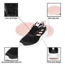 Adidas ALPHACOMFY 女士跑步运动鞋透气休闲运动鞋 ID0352 - 黑色/粉紅色 - 查看 6