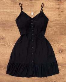 AYLA SHORT DRESS - Negro - Ver 1