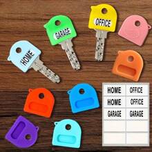 20pcs Retractable Key Fob Set With Tags, 2.8cm/1.1in Key Chain Identifier Suitable For Most Keys, Soft Touch Key Covers With ID Tags, Easy To Identify Home/Office Key Organizers, Fashion Accessories