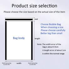 10个哑光共挤气泡信封袋，加厚防水防震服装快递包装泡沫袋，快递气泡信封袋，气泡缓冲袋，快递包装袋，泡沫信封，礼品包装袋，气泡信封袋 - 黑色 - 查看 4