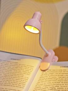 1 pieza Mini luz de libro con baterías, lámpara de lectura nocturna con brazo ajustable y pinza, luz para leer en la cama, luz de lectura por la noche y como iluminación de viaje al aire libre, lámpara de libro con pinza