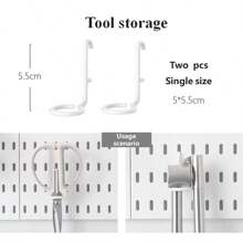 Najlepiej sprzedający się artykuł do domu, Basic Living 1 szt. montowany na ścianie i bez wiercenia plastikowa tablica perforowana, zestaw akcesoriów o wielu kombinacjach, uniwersalna tablica perforowana do przechowywania z różnymi pudełkami do przechowywania i metalowymi haczykami, odpowiednia do warsztatu garażowego/organizacji i przechowywania w kuchni domowej/biurze/pokoju rzemieślniczym/łazience (28*28 cm)