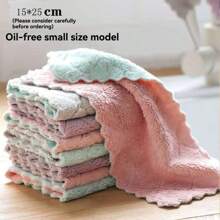 10 pièces/20 pièces Chiffons de vaisselle de couleur aléatoire : non adhésifs, absorbants, ne peluchant pas. Chiffons de nettoyage de cuisine épais et durables pour laver la vaisselle, essuyer les tables.