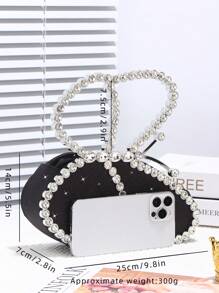 Rhinestone Butterfly Glitter Shiny Clutch Purse, Elegant Glitter Handbag, Classic Creative Evening Clutch Bag Suitable For Valentine's Day Gift, Wedding, Gala, Party, Birthday Gift - View 7