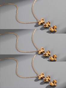 1 件时尚高端豹纹心形项链适合男女日常佩戴，精美礼物