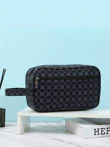 Men Fashion PU Leather Solid Color Phone Small Purse Clutch Hand Bag Wristlet Work Weekend Travel Camping Summer Gym Vacation Holiday Toiletry Water-Proof Carry On Casual Business Black Personalized Gift