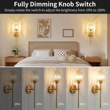 Battery Operated Crystal Wall Sconces 1/2 Gold Wireless Wall Sconce With USB Rechargeable LED Light Bulbs 12 Colors Dimmable Crystal Wall Lamp With Remote For Bedroom Living Room, Bulbs Included Without Light Bulb Vintage Wall Sconce Rechargeable Wall Sconce Stick On Sconces Wall Lighting