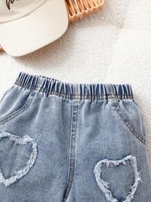 Summer Girls Heart Casual Denim Pants