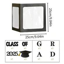 13 pezzi Decorazioni per laurea Classe del 2025, Palloncini neri e bianchi con lettere GRAD per feste di laurea 2025 per scuola dell'infanzia, asilo, scuola superiore e università, articoli per celebrazioni di laurea