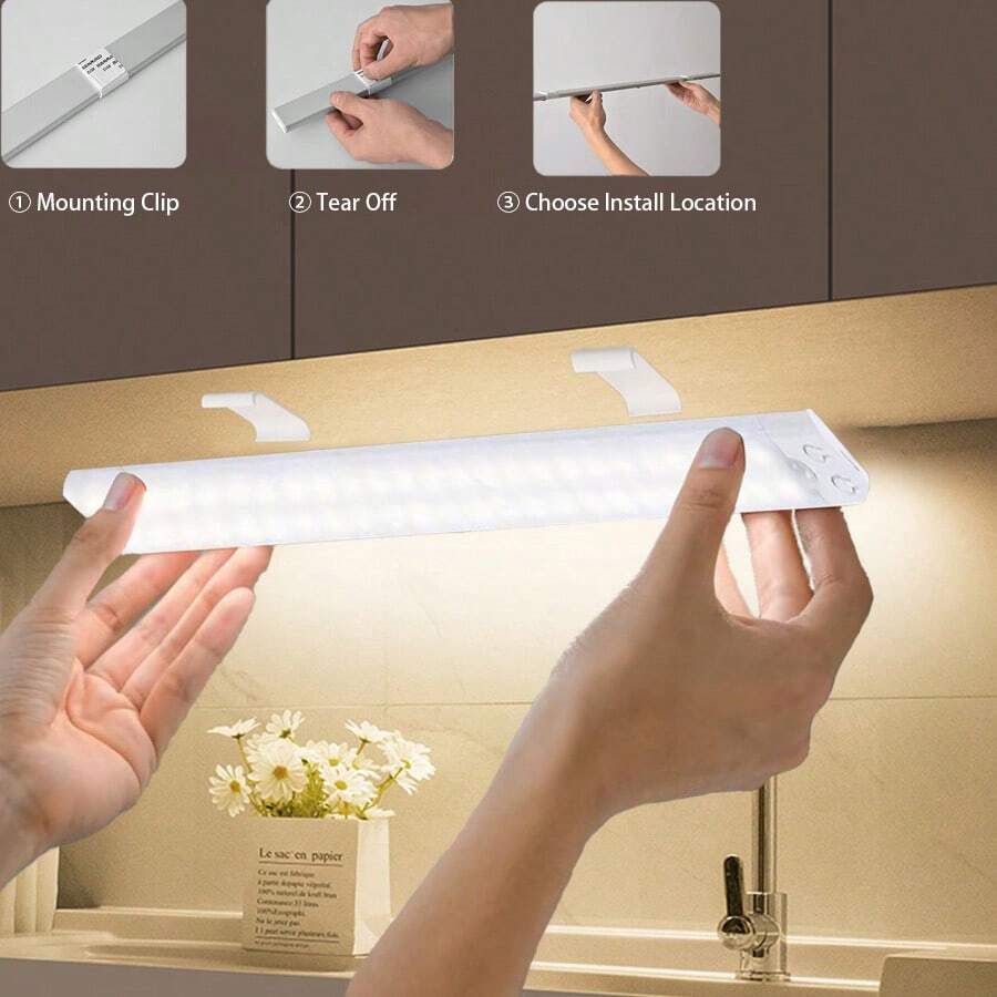 1 pièce Veilleuse sans fil ultra-mince avec détection de mouvement, lumière murale rechargeable par USB pour la nuit, pouvant être utilisée dans des scénarios tels que se lever la nuit