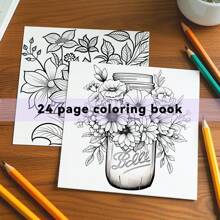 1 Adorable y reconfortante libro para colorear para adultos y adolescentes, 24 páginas, con adorables personajes animales, para aliviar el estrés. Día de la Madre, Regalo para mamá, Regreso a clases, Útiles escolares