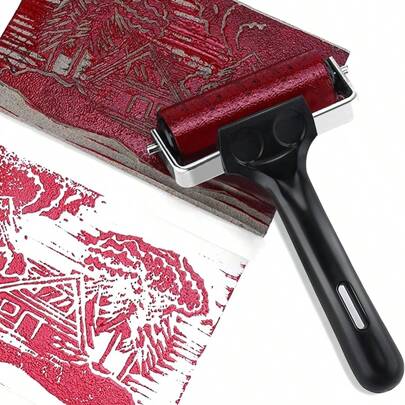 Paint Roller, Printing Tool Roller, Ink Roller, Rubber Stamping Tool, Rubber Roller For Handmade, Tool For Printing, Gluing And Pressing