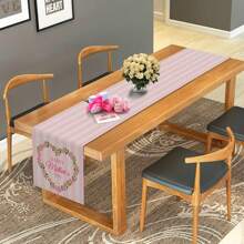 1 Pc Happy Mother's Day Table Runner,Home Buffet Kitchen Dining Room Decor