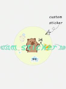 30-1000pcs 3cm/4cm/5cm/6cm/7cm/8cm Personalized Name Sticker Labels, Waterproof And Adhesive - Ideal For Labeling And Organizing Personal Items, Travel Accessories, And Outdoor Equipment, Custom Tags With Colorful Designs For Easy Spotting Gifts Birthday Graduation