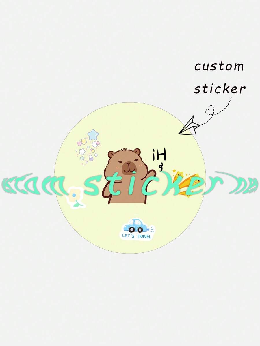 30-1000pcs 3cm/4cm/5cm/6cm/7cm/8cm Personalized Name Sticker Labels, Waterproof And Adhesive - Ideal For Labeling And Organizing Personal Items, Travel Accessories, And Outdoor Equipment, Custom Tags With Colorful Designs For Easy Spotting Gifts Birthday Graduation