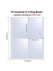1 件 A5 相册胶片袋 PU 皮革收藏夹，偶像相册收纳文具，带 25 个套