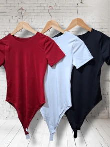 Body Kits Sleeve Versatile Elegant Day Modern Casual Women's Suplex Premium - marsala trắng đen - Xem 5