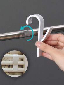 1pc/4pcs/8pcs Multi-Functional Bathroom Hooks, Convenient & Practical, Space-Saving, Suitable For Towels, Clothes And Scarves On Radiator Rails, Kitchen Storage Hooks