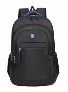 Large Capacity Durable Travel Backpack, Men's Laptop Bag, High Capacity, School/Commute Backpack With Laptop Compartment, Adjustable Shoulder Straps, Zipper Closure, Ideal For Travel, School And Commute, Multi-Functional Handbag