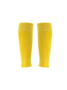 1 Coppia di protezioni per gambe da calcio professionali ad alta elasticità, design a singolo strato con tasche e fori di aerazione in rete traspirante