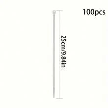 100/400 piezas Bridas de nailon negras y blancas, bridas de plástico autobloqueantes, bridas para cables, bridas de nailon autobloqueantes, bridas para cables, bridas para horticultura, bridas de sellado multiusos, alta resistencia sin romperse, para ordenar y almacenar cables, fijar cables eléctricos domésticos, adecuado para uso en interiores y exteriores