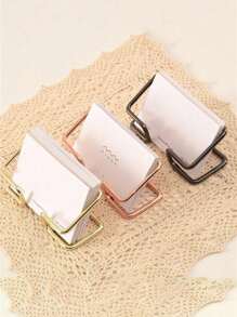 Classic Metal Card Holder, Unlined Business Card Display Stand, Desktop Organizer For Office, No Closure, Dry Cloth Clean