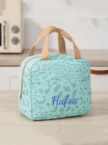 1pc Embroidery Customization Corduroy Lunch Bag, Solid Color Simple Insulated Lunch Bag, School Lunch Box, Food Bag, Casual Picnic Bag, Camping Bag, Cooler Bag, Suitable For Office, School, Leakproof, Portable Large Capacity, Suitable For Travel Picnic, Contracted,Funny,Kawaii,Y2K,Minimalist,Commuting,Business Casual,Basics,Custom,Personalized,Unique,Customized,For Anniversaries,For Birthdays,For Holiday/ Vacation,For Outdoors/Outings/Travel/Hiking/Stadium/Sports/Climbing,For Business/Commute/Work/Office,Travel,School Supplies,Back To School,School Gift,For Office,For School,For Classroom,For Teacher Gifts,For University,For Colleague,For Dorm Rooms,For Teacher,For Boys And Girls,For Teenagers,Junior High School Students,Middle School Students,High School Senior High School Students,College Students,University Students,Freshman,Sophomore,Underclassmen