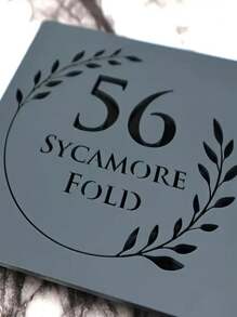 1pc Customized Acrylic Address Plaque - Personalized House Number Sign, Wheat Design, Suitable For Outdoor Decoration, Rural Road/Garden Style Option, Weather-Resistant, Easy Installation, Garden Decor | Modern Address Plaque With Easy Mounting Function, Front Porch Decor,Home Harmony - Multicolor - View 10