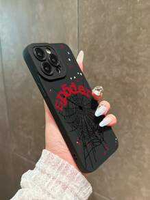 蜘蛛网和星星拼布印花手机壳，适用于 Apple 16 Pro Max、14、13、12、11 Pro Max、XS Max、X、XR、8、7、6S、Plus、Mini 和 Galaxy A13 4G、S21 FE 5G、A15、A21S、A34、A12、A50、S21、A71，防震保护套，适合作为送给女朋友、男朋友或自用的生日礼物，防水防摔防刮 - 紅色 - 查看 2