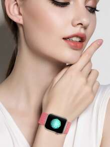 Dây đeo co giãn bện đơn tương thích với Apple Watch Ultra 49mm 45mm 44mm 46mm 42mm 41mm 40mm 38mm dành cho nam và nữ, dây đeo cổ tay co giãn bằng nylon mềm mại, dây đeo thay thế tương thích với Ultra 2 3, Series 11/10/9/8/7/6/5/4/3/2/1 SE, thích hợp làm quà tặng cho học sinh trở lại trường. - Hoa hồng đỏ - Xem 6