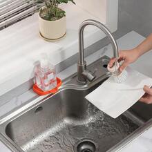 Silicone Bathroom Soap Dishes With Drain Spout-Bathroom And Kitchen Sink Organizer,Sponge Holder,Dish Soap Tray,Perfect For Dispenser,Scrubber,Bottle,Cup On Sink Or Counter-Coffee 4.9"*3.2" - 橘色 - 查看 2