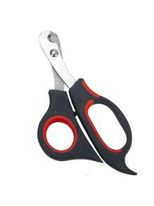 5毫米不锈钢宠物指甲钳，防滑手柄，精准修剪猫狗指甲，弧形刀片+安全护罩防止过度修剪，简约银色设计，日常宠物护理必备 - 彩色 - 查看 13